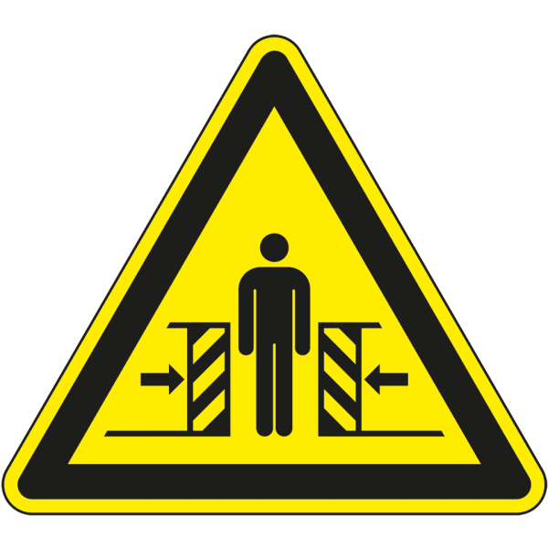 Warnschild-Warnung-vor-Quetschgefahr-praxisbewaehrt-Folie